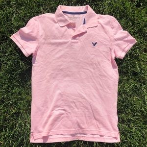Pink american eagle Polo shirt